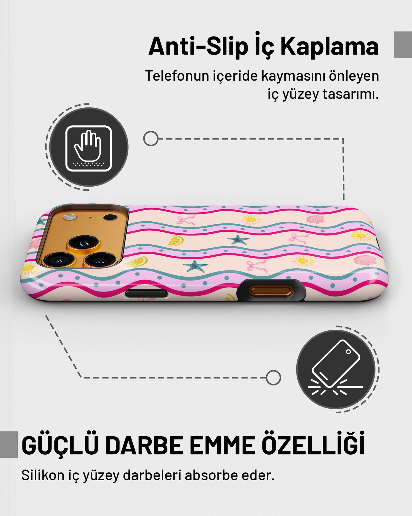 Summer Collection Pink Wave PROTECT Telefon Kılıfı