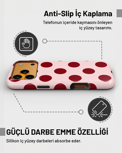 Summer Collection Kırmızı Puantiye PROTECT Telefon Kılıfı