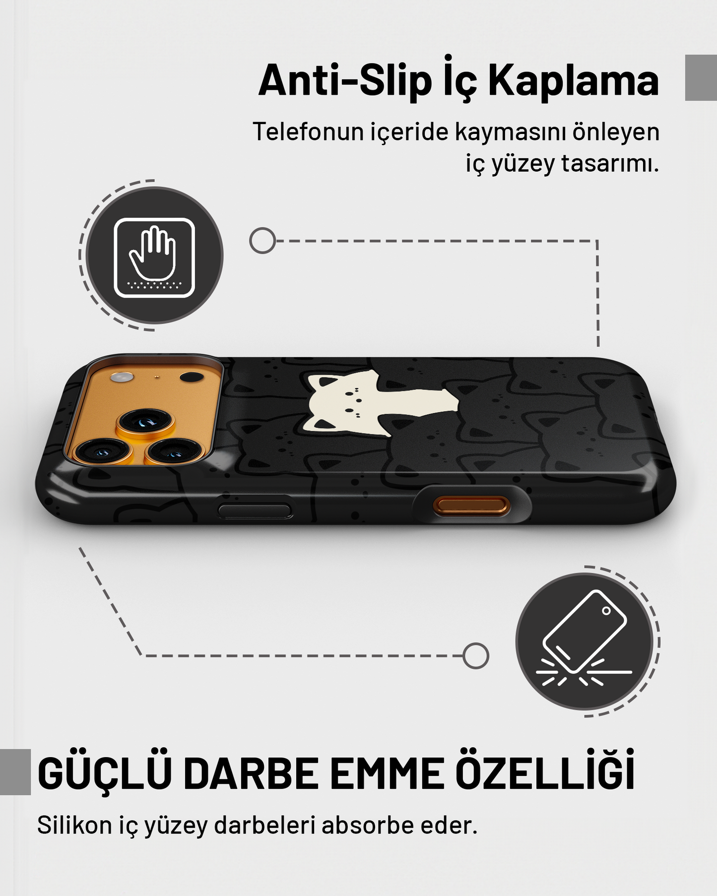 "Beyaz Kedi" PROTECT Telefon Kılıfı
