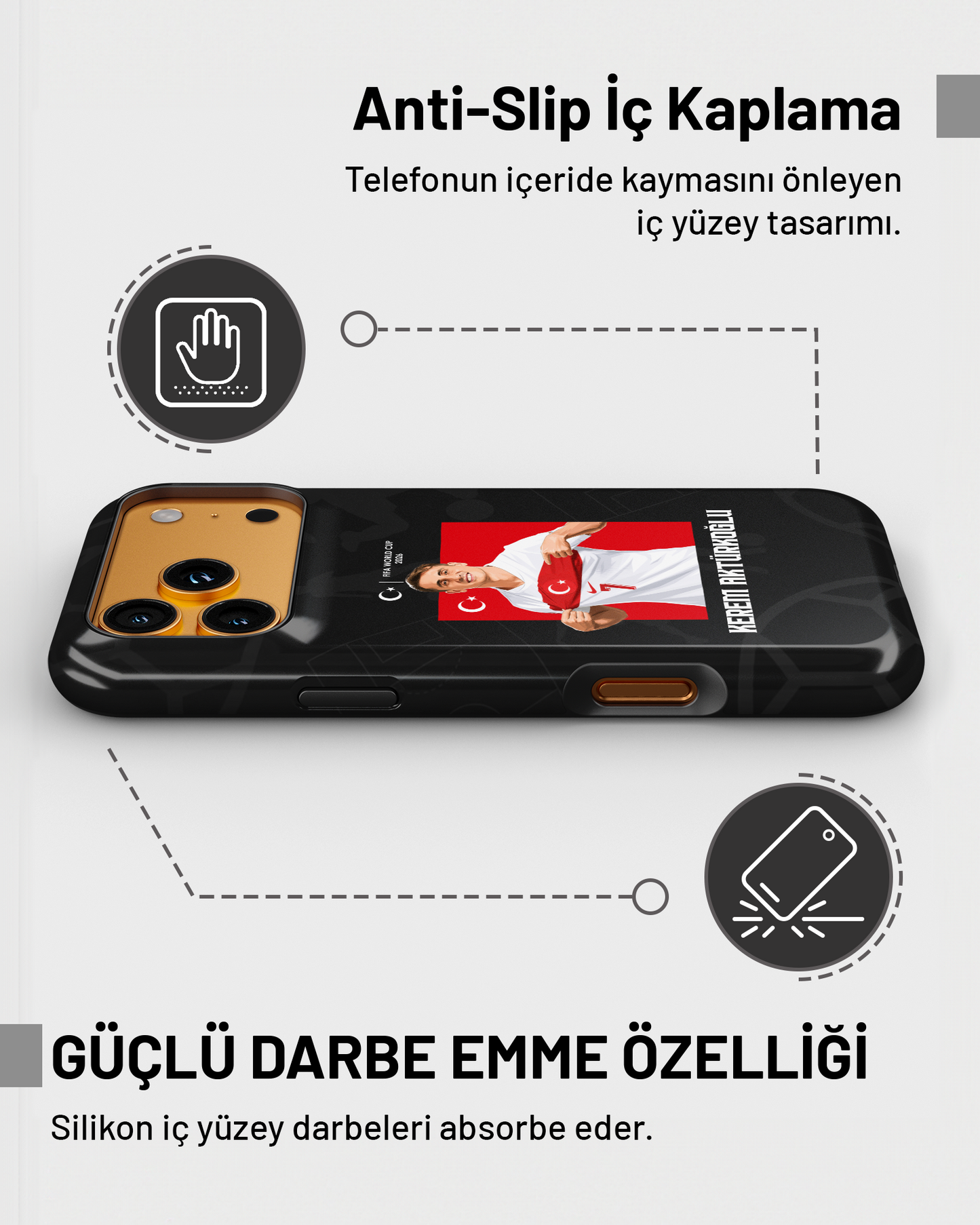 Türkiye WC 2026 Kerem Aktürkoğlu PROTECT Telefon Kılıfı