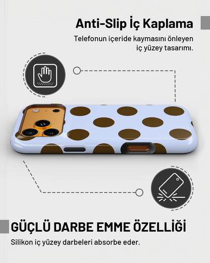 Summer Collection Kahverengi Puantiye PROTECT Telefon Kılıfı