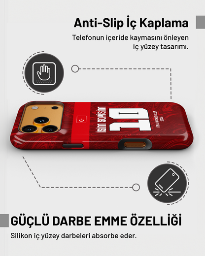 Türkiye WC 2026 Kişiselleştirilebilir PROTECT Telefon Kılıfı