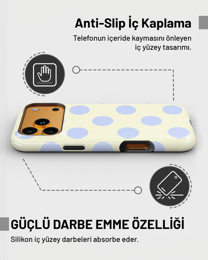 Summer Collection Mavi Puantiye PROTECT Telefon Kılıfı