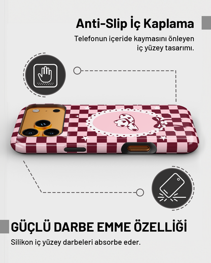 "Pembe ekose cowboy" PROTECT Telefon Kılıfı