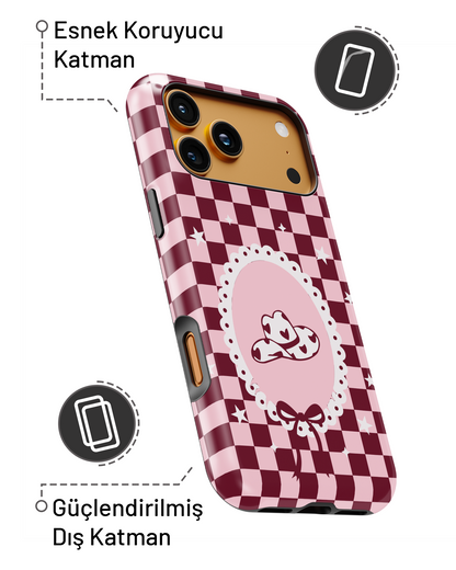 "Pembe ekose cowboy" PROTECT Telefon Kılıfı