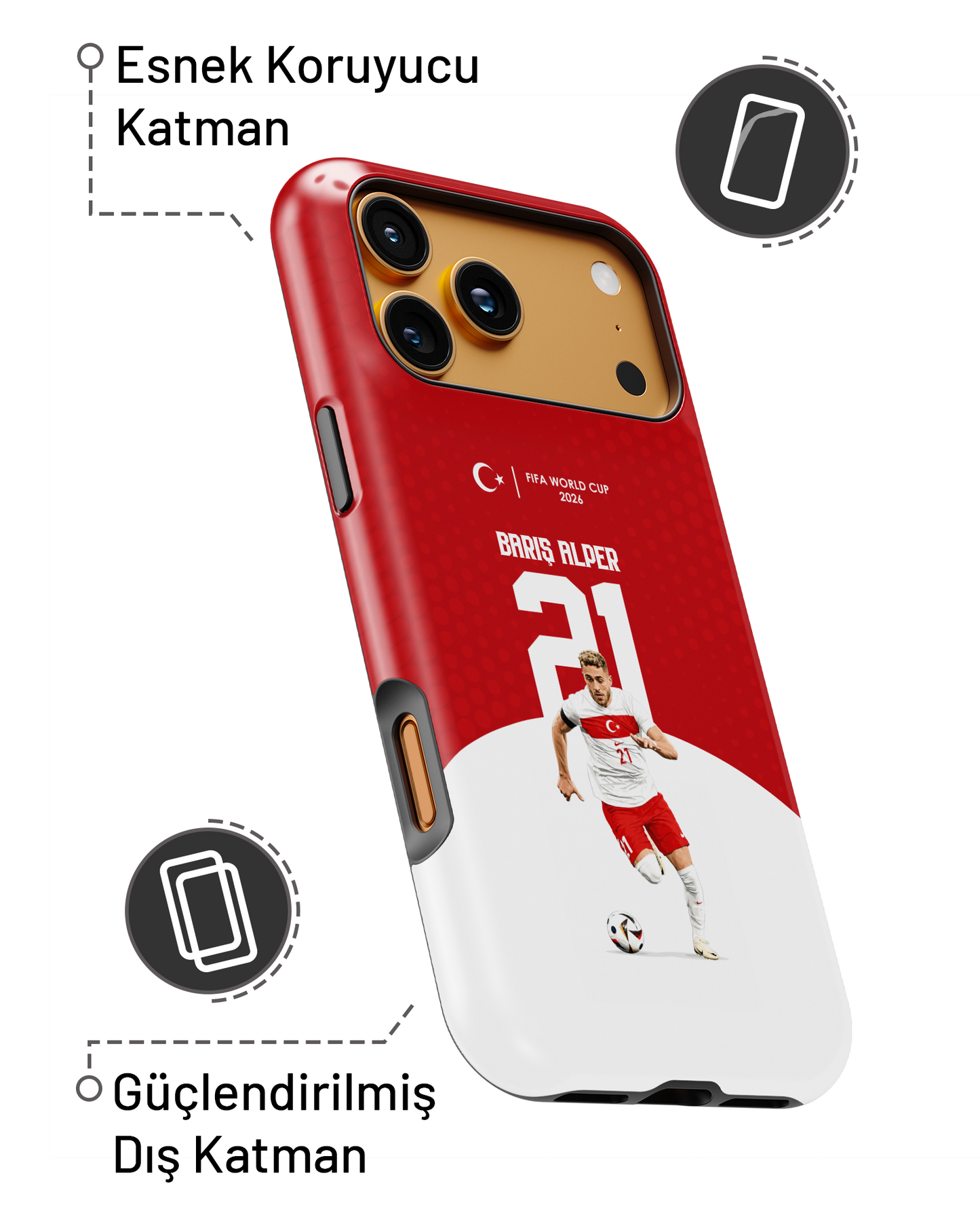 Türkiye WC 2026 Barış Alper PROTECT Telefon Kılıfı