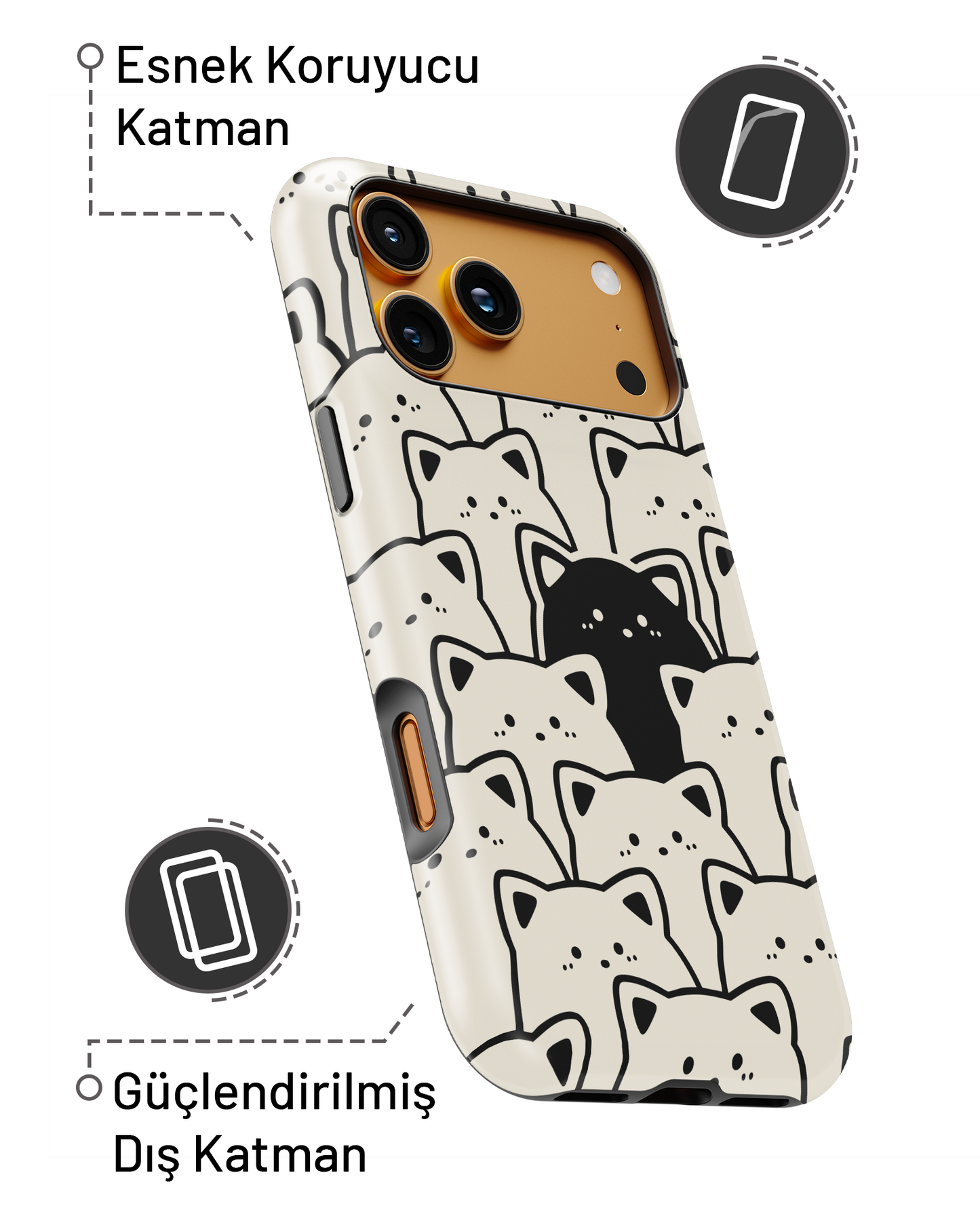 "Siyah Kedi" PROTECT Telefon Kılıfı