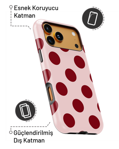 Summer Collection Kırmızı Puantiye PROTECT Telefon Kılıfı