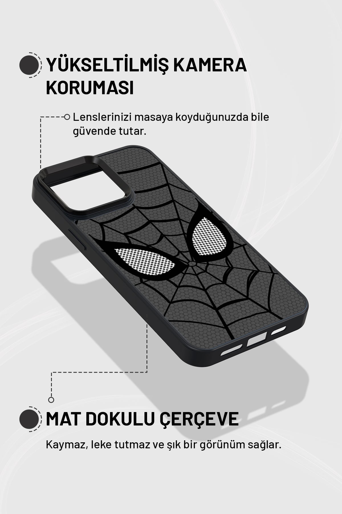 "Siyah Spider" Siyah İmpact Telefon Kılıfı