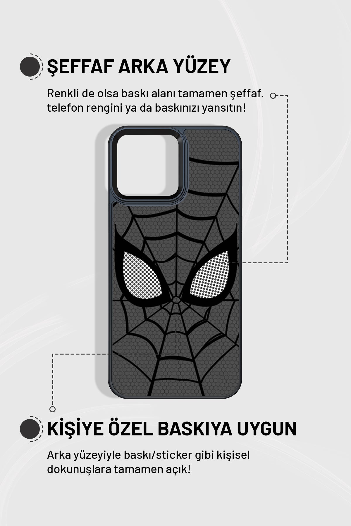 "Siyah Spider" Siyah İmpact Telefon Kılıfı
