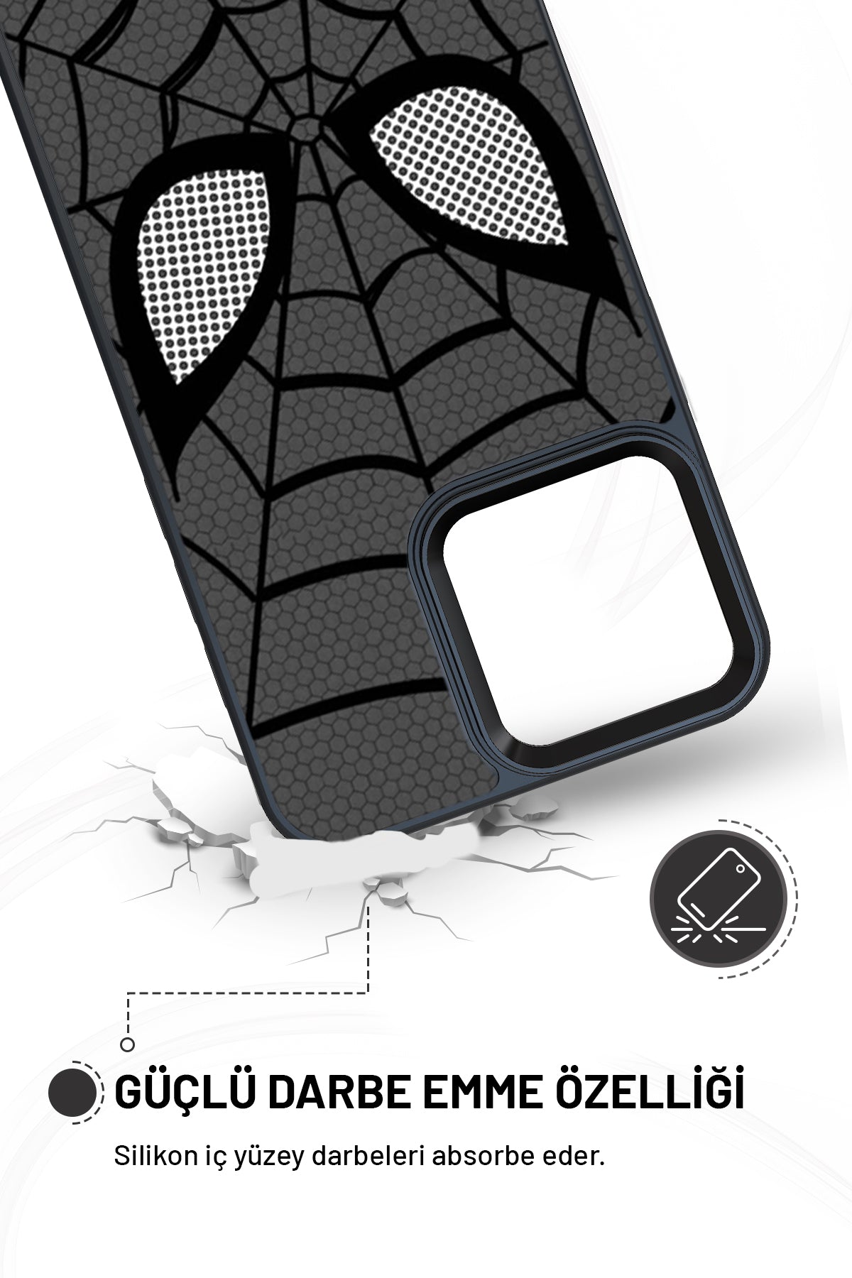 "Siyah Spider" Siyah İmpact Telefon Kılıfı