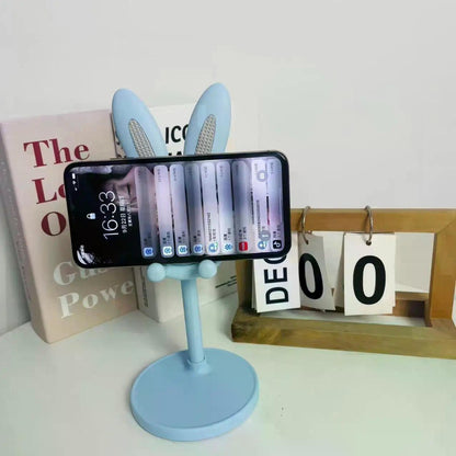Tavşan Figürlü Mavi Telefon Tutucu Standı