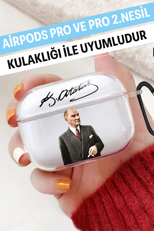 Airpods Pro Şeffaf Koruyucu Kılıf Atatürk