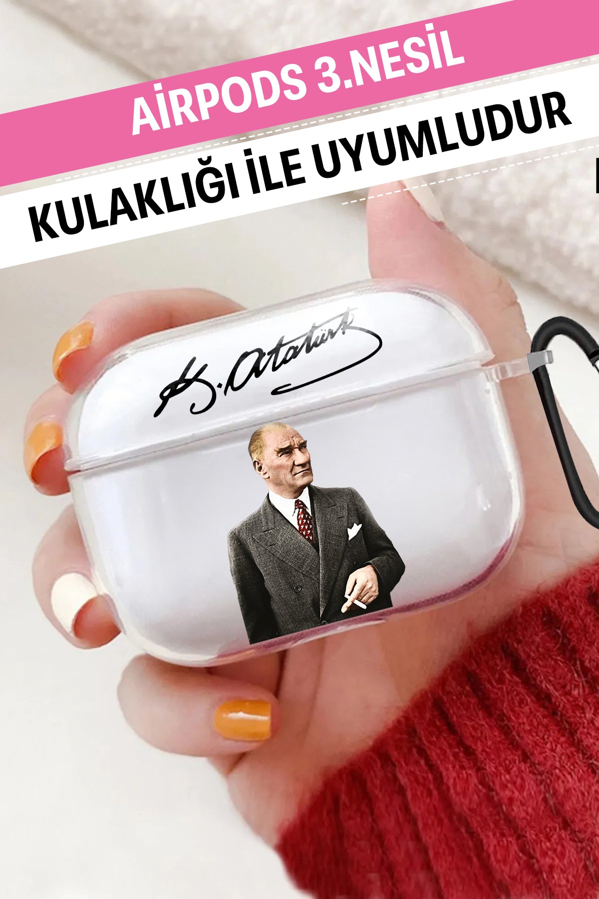 Airpods 3. Nesil Şeffaf Koruyucu Kılıf Atatürk