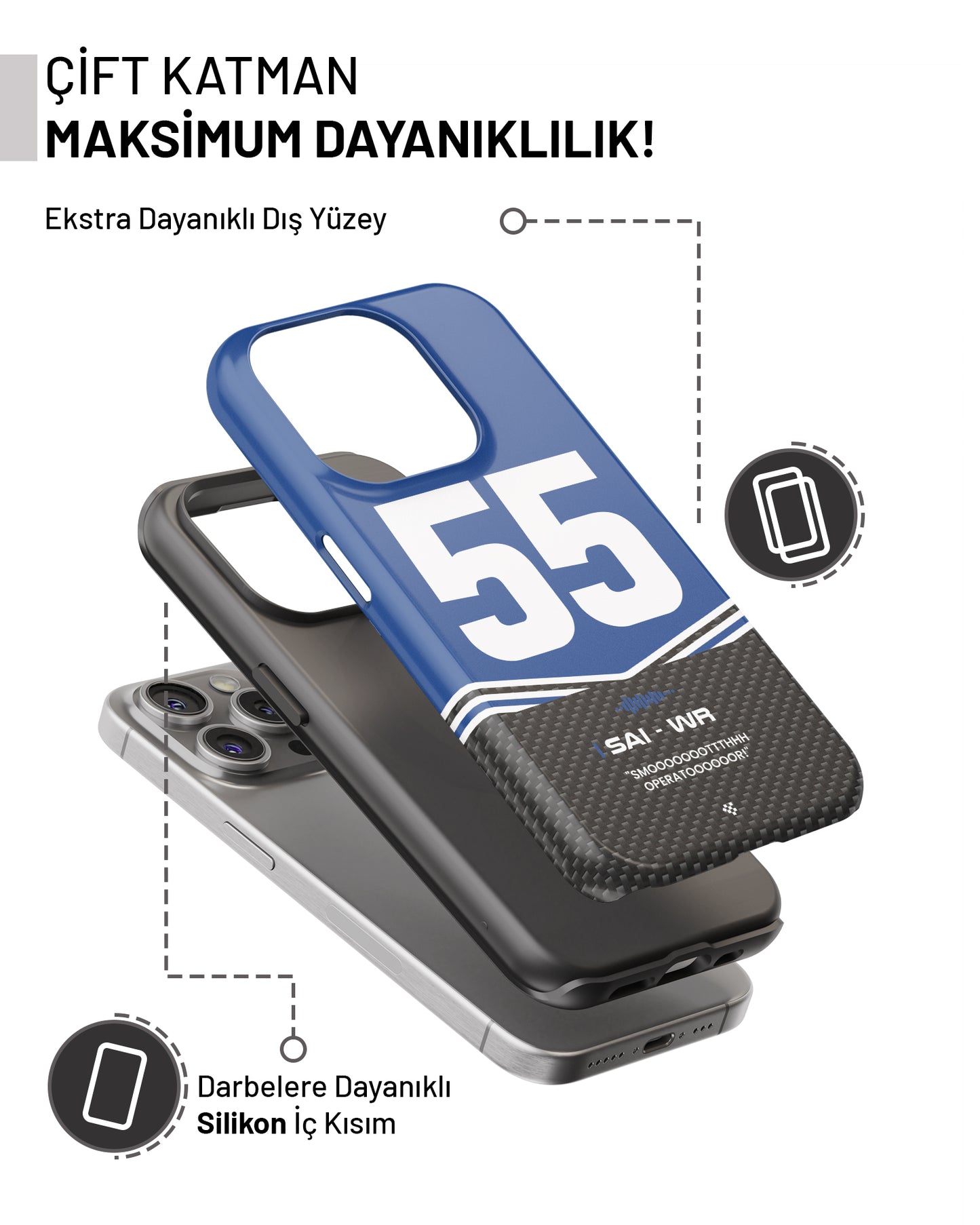 "Carlos Sainz F1 2025" PROTECT Telefon Kılıfı