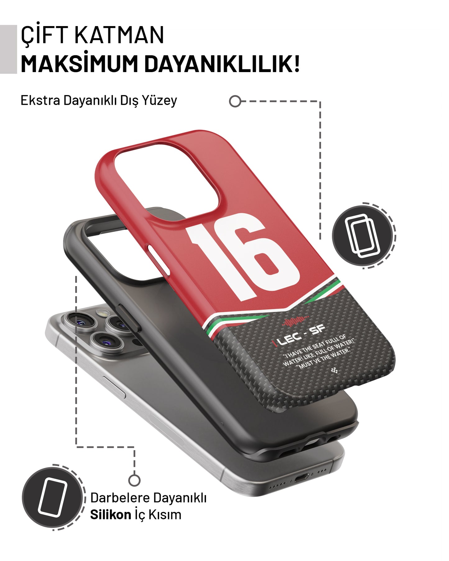 "Charles Leclerc F1 2025" PROTECT Telefon Kılıfı