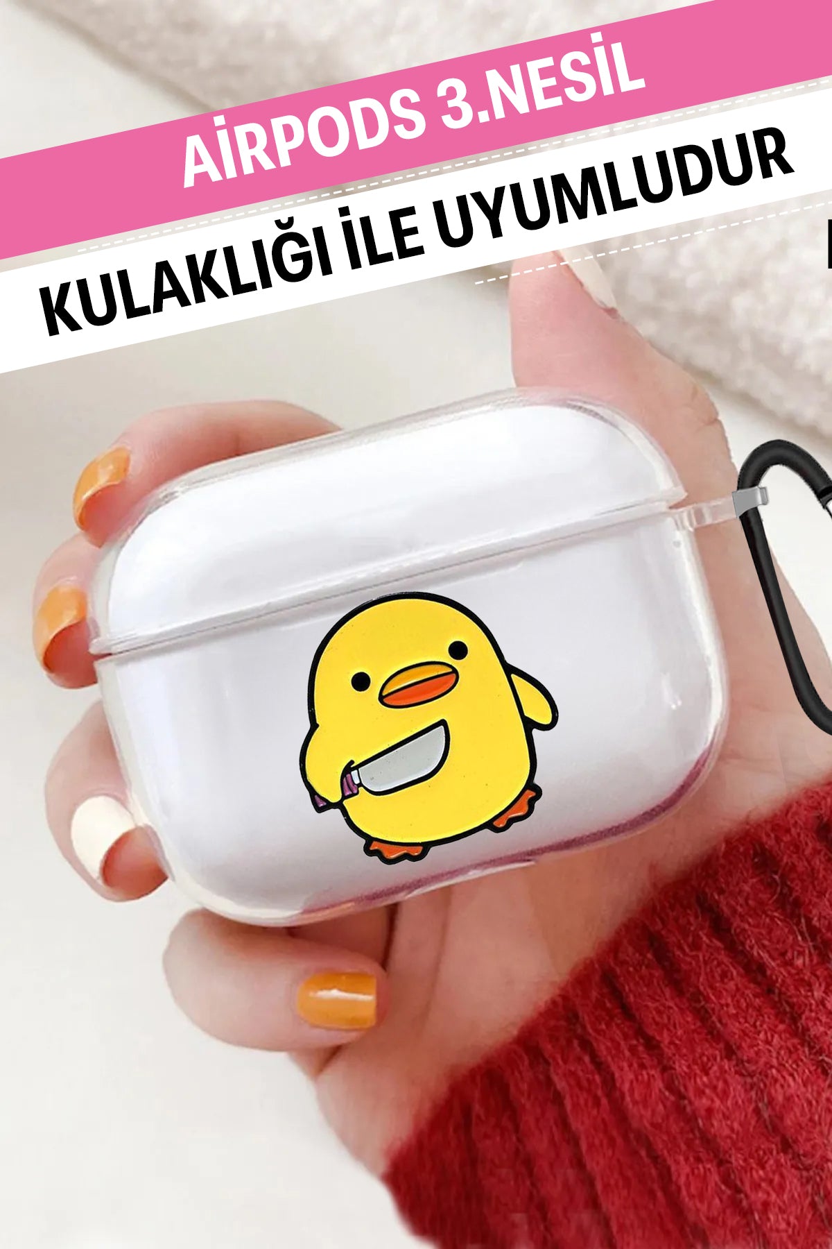 Airpods 3. Nesil Şeffaf Koruyucu Kılıf Civciv