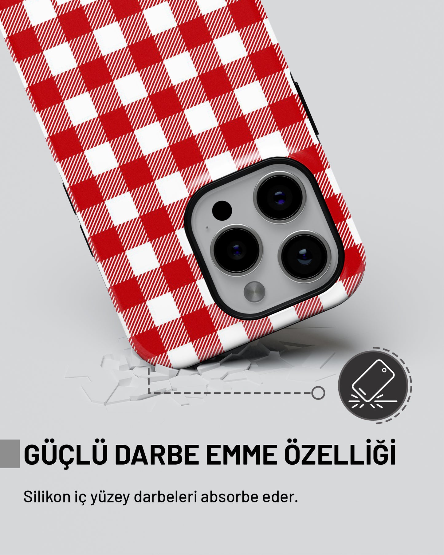 "Kiraz Ekose" PROTECT Telefon Kılıfı