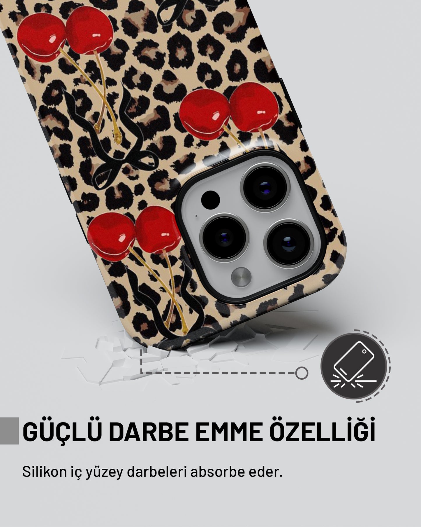 "Leopar Cherry" PROTECT Telefon Kılıfı