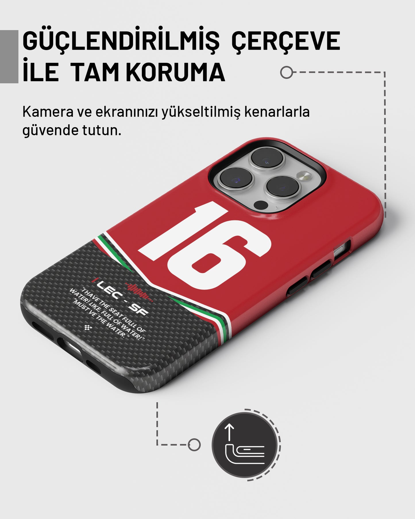 "Charles Leclerc F1 2025" PROTECT Telefon Kılıfı