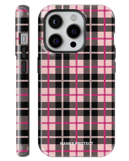 "Black Pink Ekose" PROTECT Telefon Kılıfı