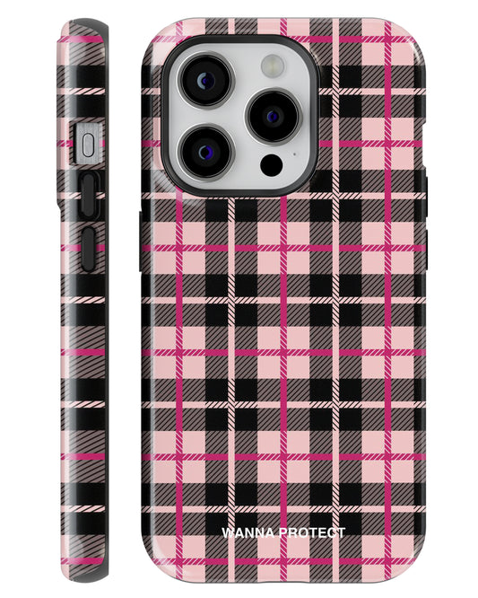 "Black Pink Ekose" PROTECT Telefon Kılıfı