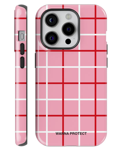 "Pembe Ekose" PROTECT Telefon Kılıfı