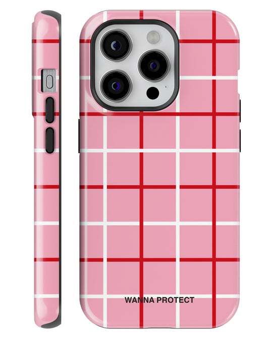 "Pembe Ekose" PROTECT Telefon Kılıfı
