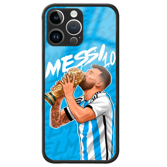 "Messi Grafitti" Camlı Kılıfı