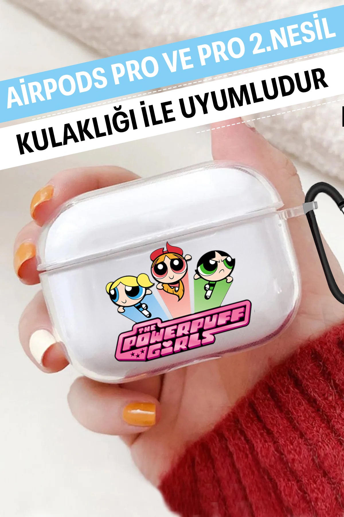 Airpods Pro Şeffaf Koruyucu Kılıf PowerGirls