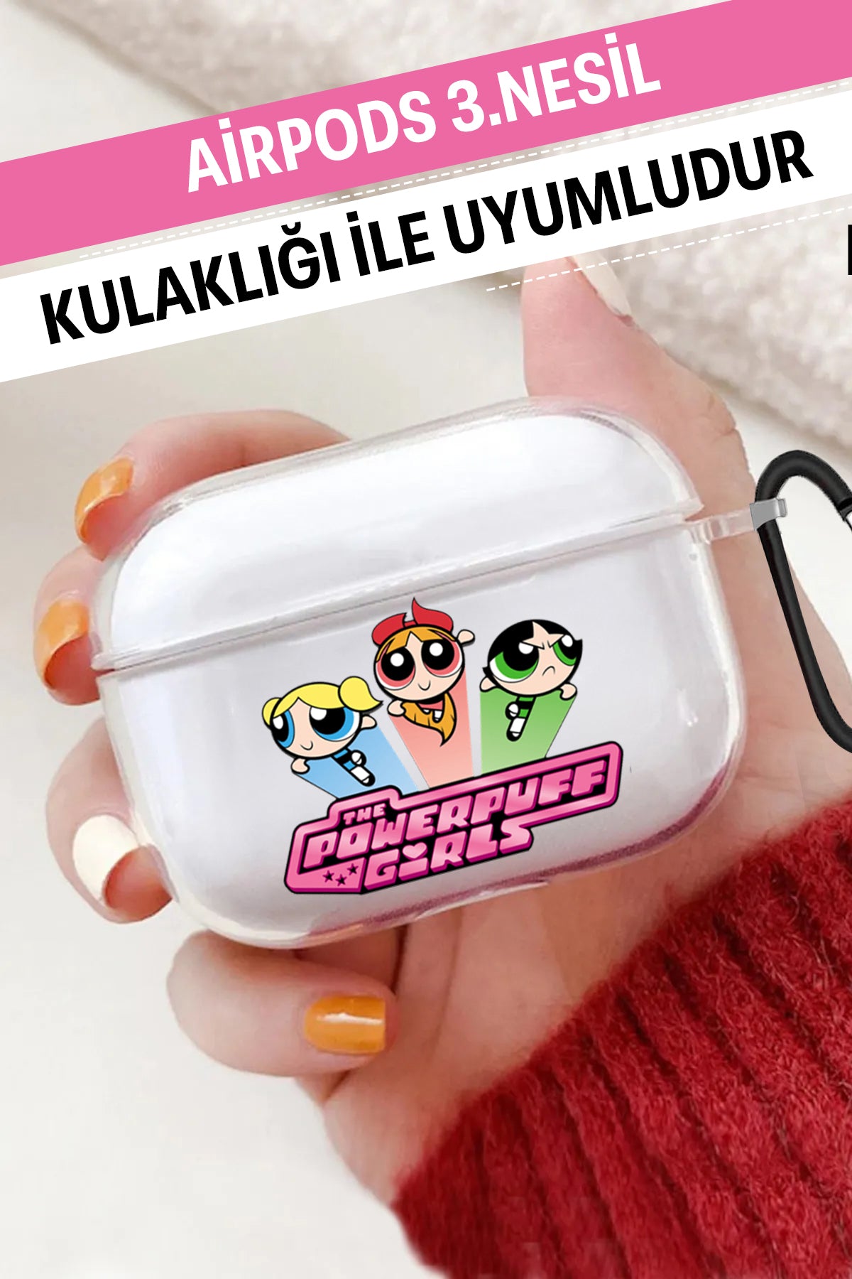 Airpods 3. Nesil Şeffaf Koruyucu Kılıf PowerGirls