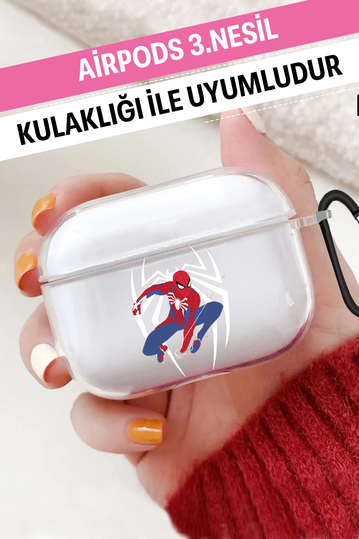 Airpods 3. Nesil Şeffaf Koruyucu Kılıf Spider