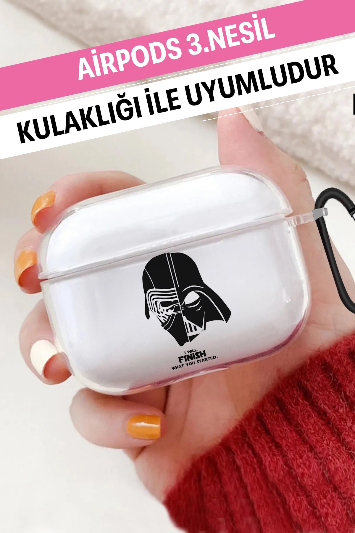 Airpods 3. Nesil Şeffaf Koruyucu Kılıf Starwars